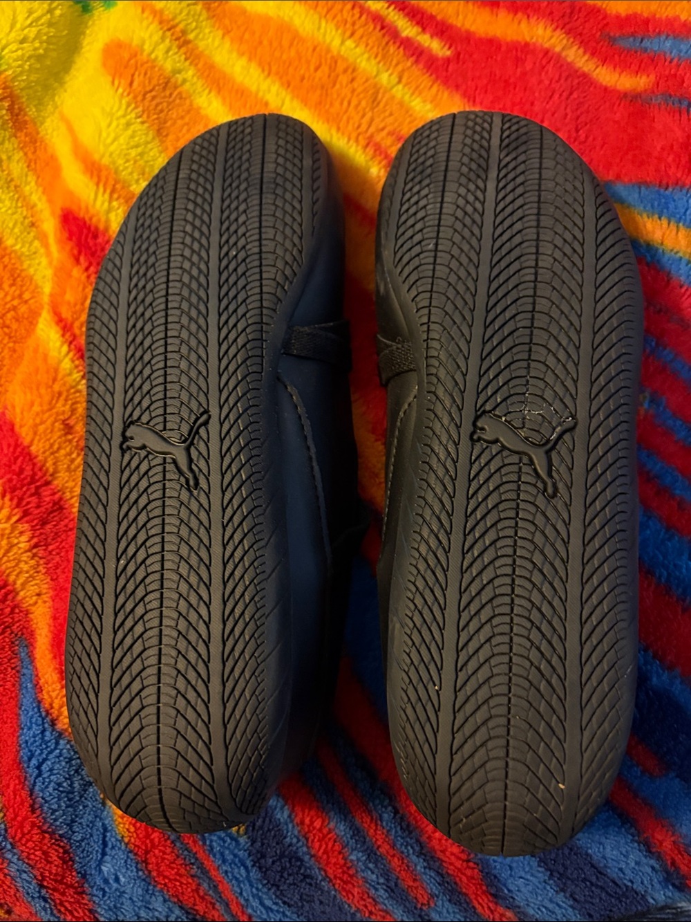 Puma Black Ortholite Strap Mary Jane Flats - Picture 3 of 4